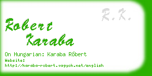robert karaba business card